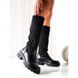 Seastar Bottes à plateforme matelassées le noir 2