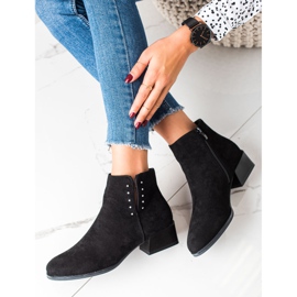 Sergio Leone Bottines En Daim Avec Oxyde De Zirconium le noir 4