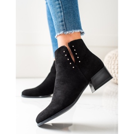 Sergio Leone Bottines En Daim Avec Oxyde De Zirconium le noir 3