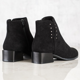 Sergio Leone Bottines En Daim Avec Oxyde De Zirconium le noir 1