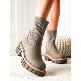 Seastar Bottines Jodhpur boots avec chaussette beige vert 4