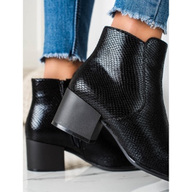 Bottes Sergio Leone à imprimé serpent chatoyant noir 1