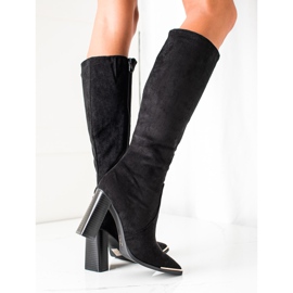Seastar Bottes en daim à bout décoratif le noir 3