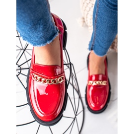 Goodin Mocassins rouges à la mode 1 Goodin Mocassins rouges à la mode 1
