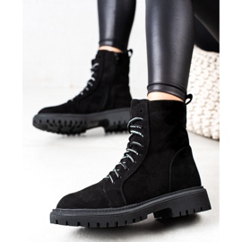 Goodin Bottes de trappeur en daim le noir 4