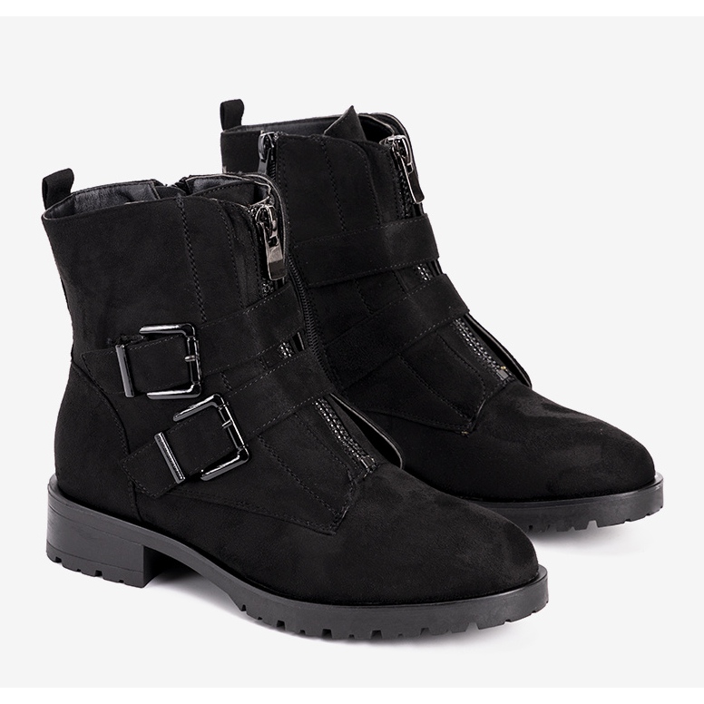 Bottines en daim Seashell pour femmes noires 1