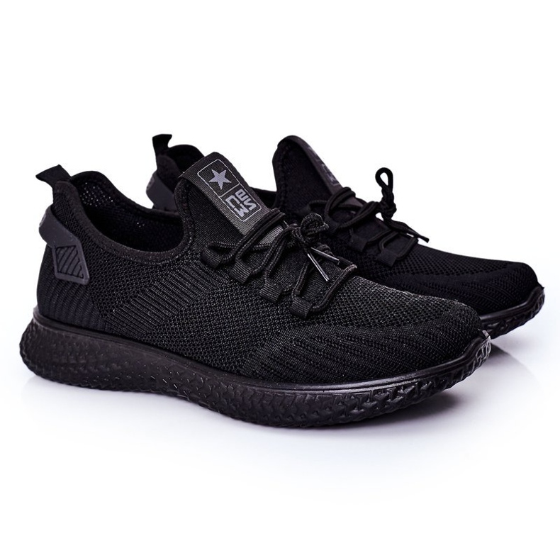 PE1 Chaussures de sport à enfiler pour hommes Noir Ryan 1