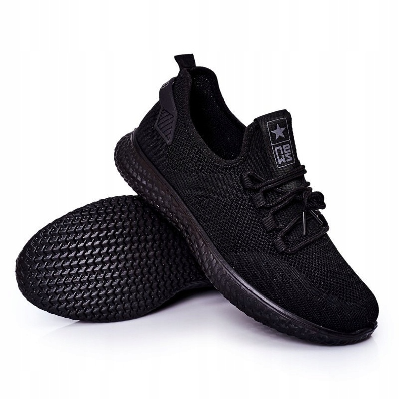PE1 Chaussures de sport à enfiler pour hommes Noir Ryan 3