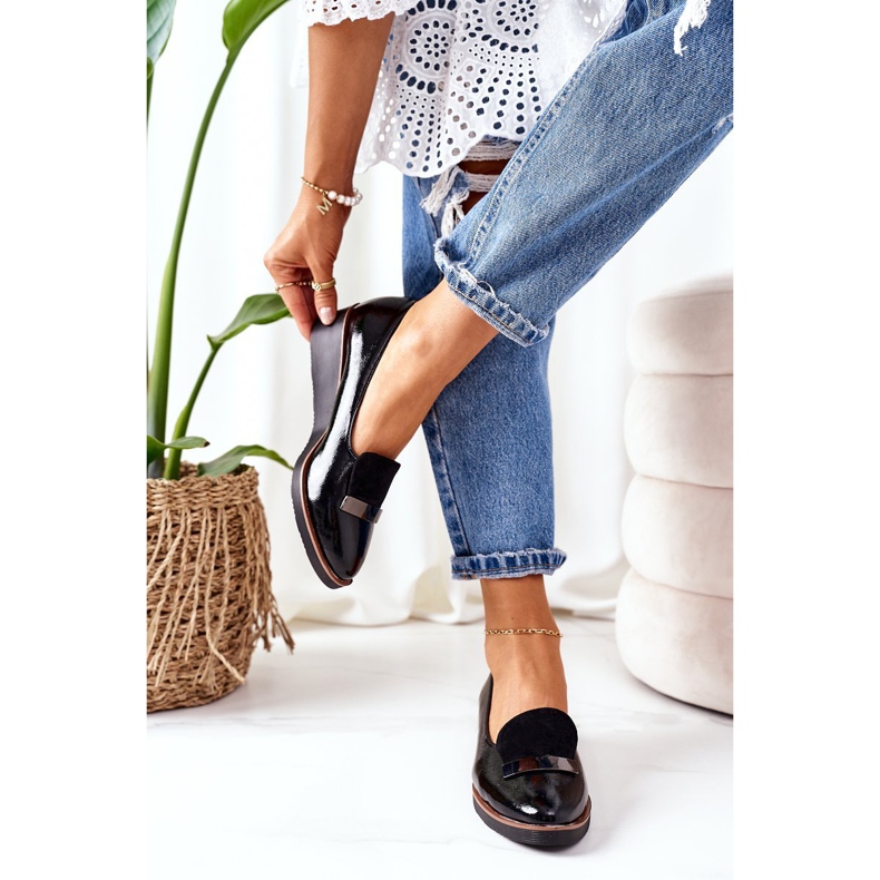 Chaussures Compensées Laquées POTOCKI 12032 Noir 1