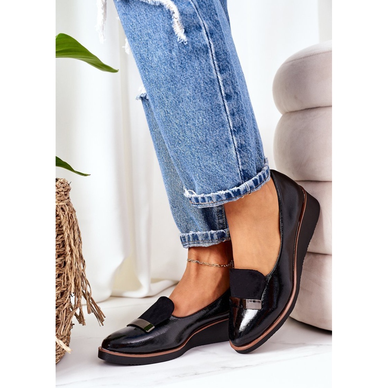 Chaussures Compensées Laquées POTOCKI 12032 Noir le noir 4