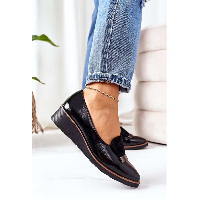 Chaussures Compensées Laquées POTOCKI 12032 Noir 5