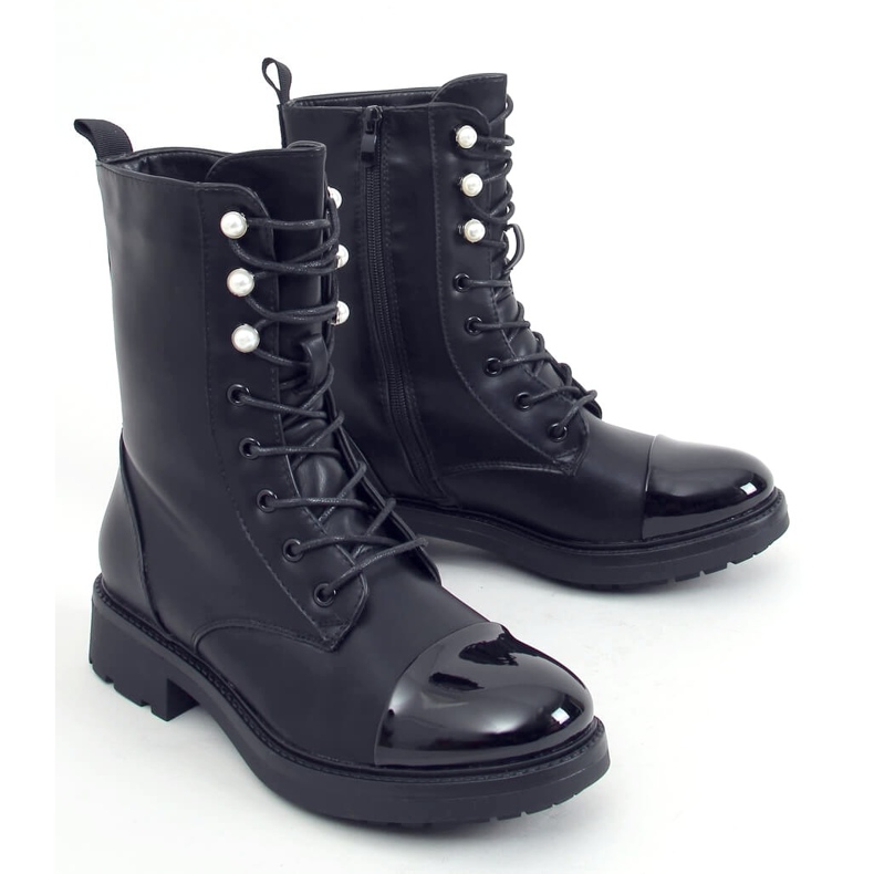 Travailleurs noirs pour femmes avec perles 4343 Noir le noir 2