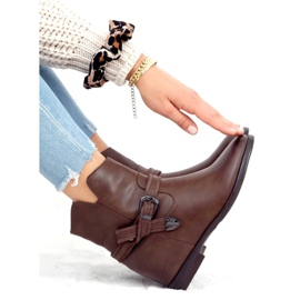 Bottes marron sur un coin caché HQ239 brun 4