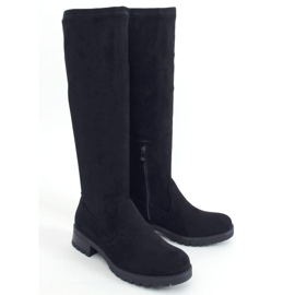 HQ232 Black bottes noires pour femmes 2