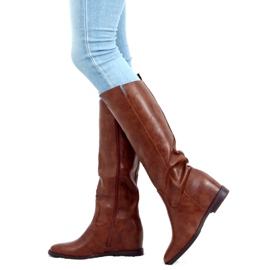 Bottes marron HQ243 Camel sur un coin caché brun 4
