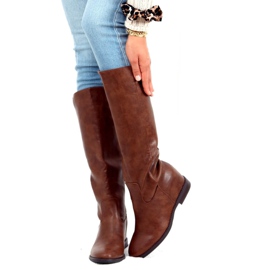 Bottes marron HQ243 Camel sur un coin caché brun 3