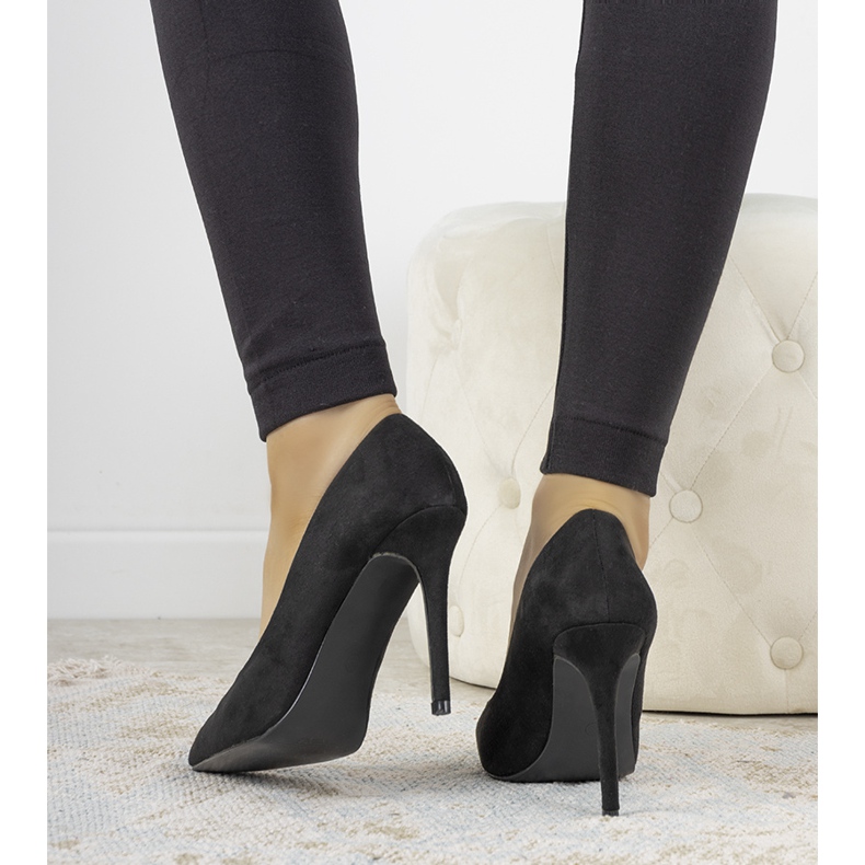 Escarpins classiques en daim Hyirnar noirs 1