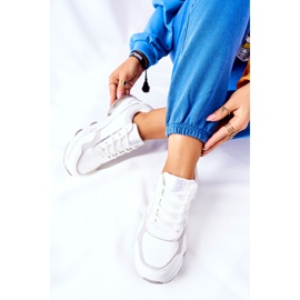Chaussures de sport pour femmes en mousse à mémoire Big Star II274178 Blanc blanche argent 2 Chaussures de sport pour femmes en mousse à mémoire Big Star II274178 Blanc blanche argent 2