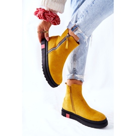 PS1 Bottines en daim Bottines Jodhpur sur la plate-forme Nessa jaune 4