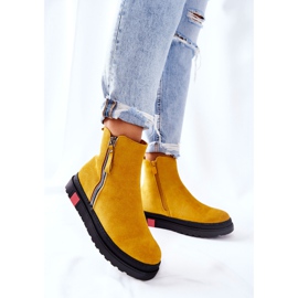 PS1 Bottines en daim Bottines Jodhpur sur la plate-forme Nessa jaune 3