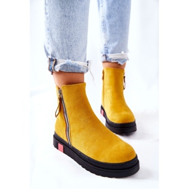 PS1 Bottines en daim Bottines Jodhpur sur la plate-forme Nessa jaune 5