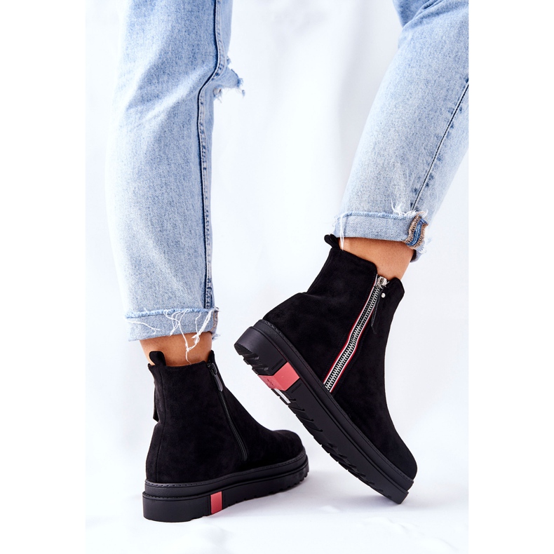 PS1 Bottines en daim Bottines Jodhpur Sur la plateforme noire Nessa 2