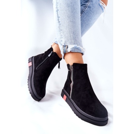 PS1 Bottines en daim Bottines Jodhpur Sur la plateforme noire Nessa le noir 1