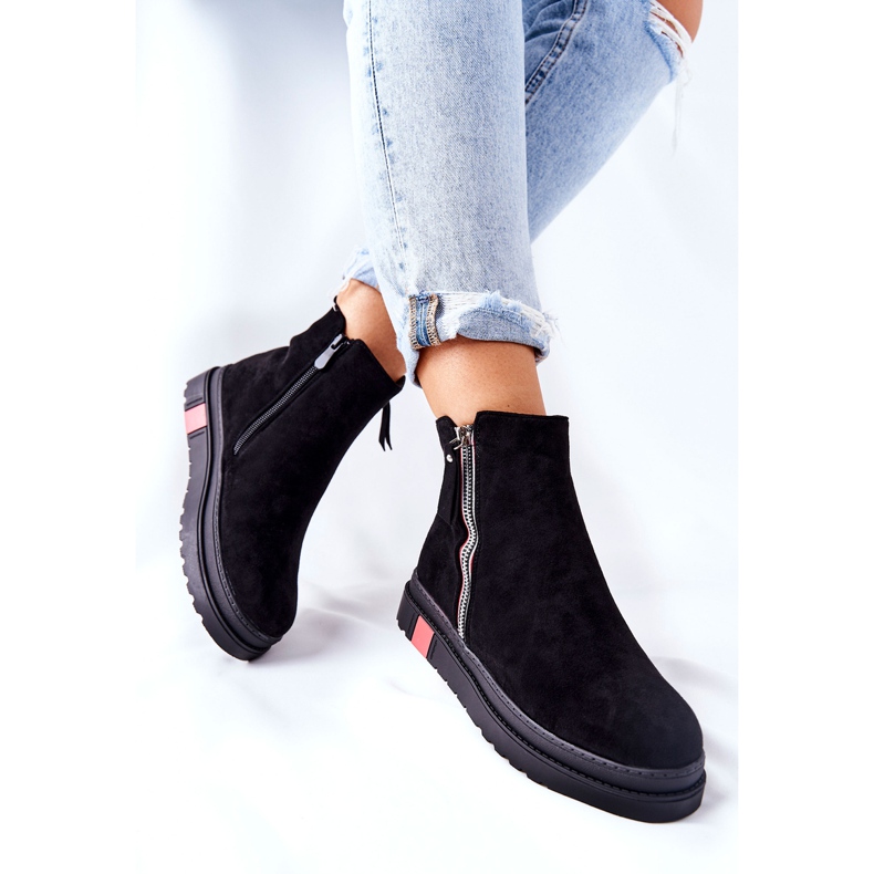 PS1 Bottines en daim Bottines Jodhpur Sur la plateforme noire Nessa 1