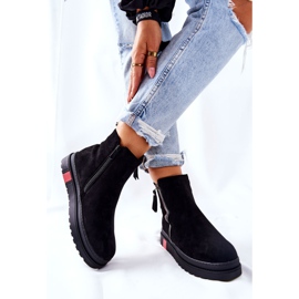 PS1 Bottines en daim Bottines Jodhpur Sur la plateforme noire Nessa le noir 4