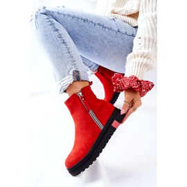 PS1 Bottines en daim Bottines Jodhpur sur la plate-forme Nessa rouge 7
