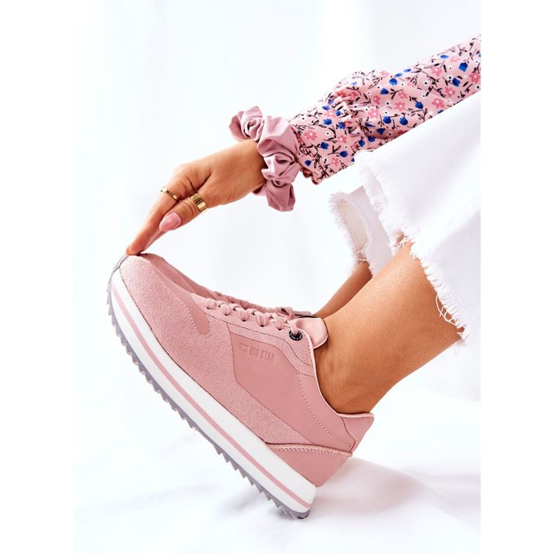 Chaussures de sport en mousse à mémoire Big Star II274218 Nude rose 2