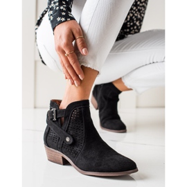 Erynn Bottes ajourées le noir 1