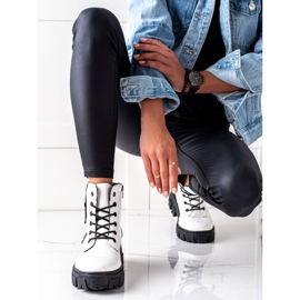 TRENDI Travailleurs noués blancs sur la plate-forme blanche 1