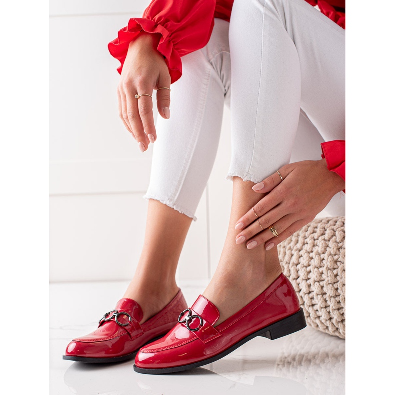 Goodin Mocassins laqués rouge 1