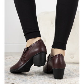 Les brogues marrons au poste de Stefanie rouge multicolore 1