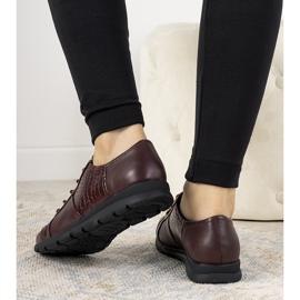 Chaussures femme marron d'Olmos rouge 1