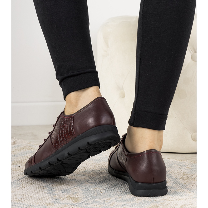 Chaussures femme marron d'Olmos rouge 1 Chaussures femme marron d'Olmos rouge 1