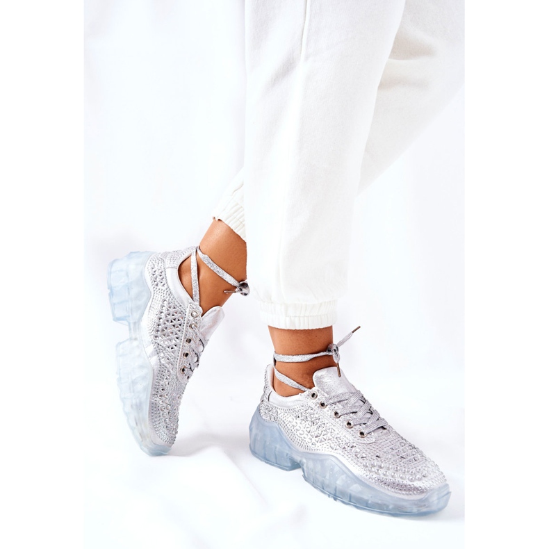 Chaussures De Sport Avec Cubic Zirconia Lu Boo Argent 1 Chaussures De Sport Avec Cubic Zirconia Lu Boo Argent 1