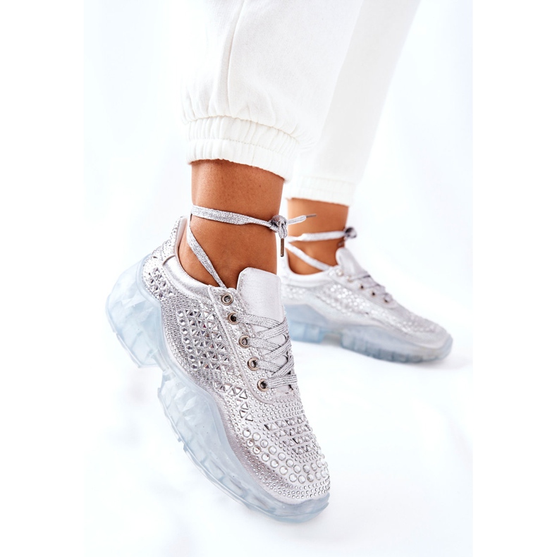 Chaussures De Sport Avec Cubic Zirconia Lu Boo Argent 2 Chaussures De Sport Avec Cubic Zirconia Lu Boo Argent 2