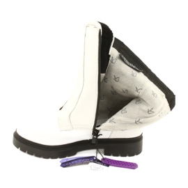 Bottes pour femmes blanches Caprice 9-25454-27 108 Naplak blanc noir 3