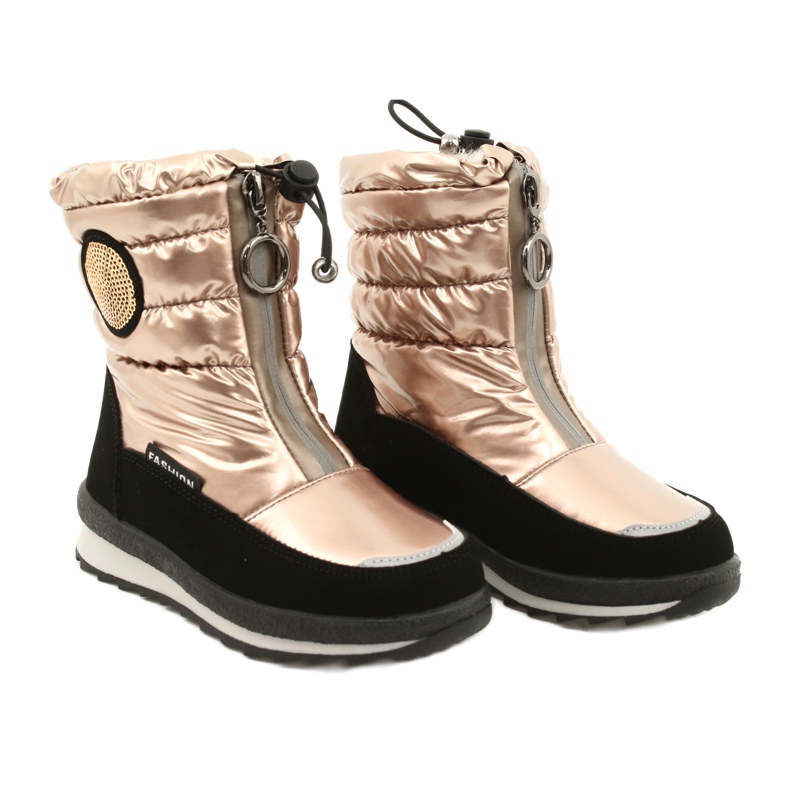 Bottes de neige pour enfants Miss Evento 21DZ23-4324 Or d'or 3 Bottes de neige pour enfants Miss Evento 21DZ23-4324 Or d'or 3