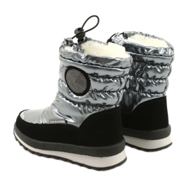Evento Bottes de neige Bottes hautes pour enfants Miss❤E 21DZ23-4324 Gris noir argent 6