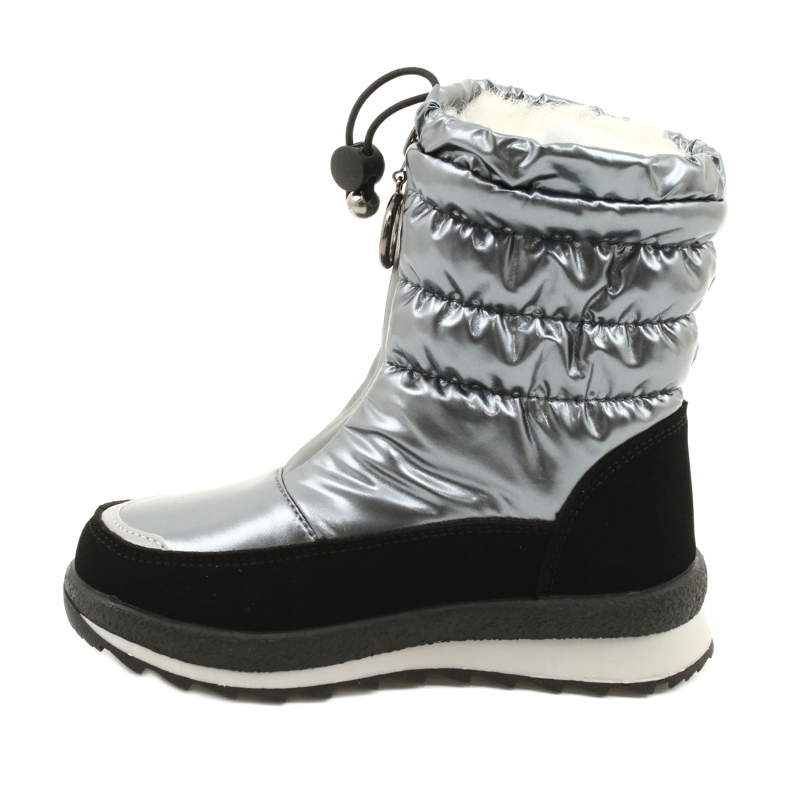 Evento Bottes de neige Bottes hautes pour enfants Miss❤E 21DZ23-4324 Gris le noir argent 5 Evento Bottes de neige Bottes hautes pour enfants Miss❤E 21DZ23-4324 Gris le noir argent 5