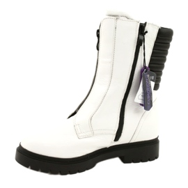 Bottes pour femmes blanches Caprice 9-25454-27 108 Naplak blanc le noir 5