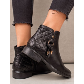 Goodin Bottines avec empiècement matelassé le noir 1