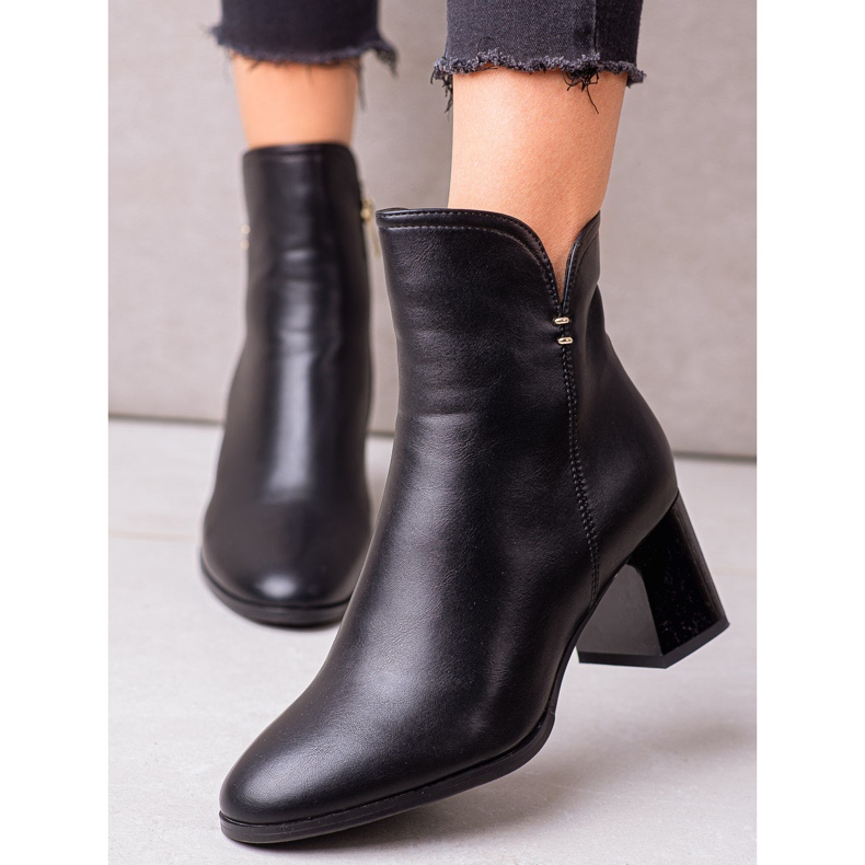 Goodin Bottines noires sur un poteau le noir 2