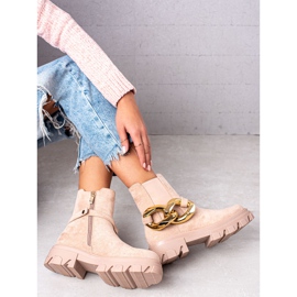 S. BARSKI Boots en daim sur la plateforme S.BARSKI beige 3