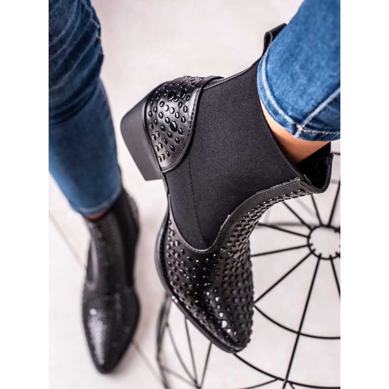 TRENDI Bottines Jodhpur Fashion noires 2