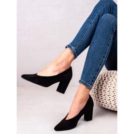 Escarpins en daim VINCEZA noir 1