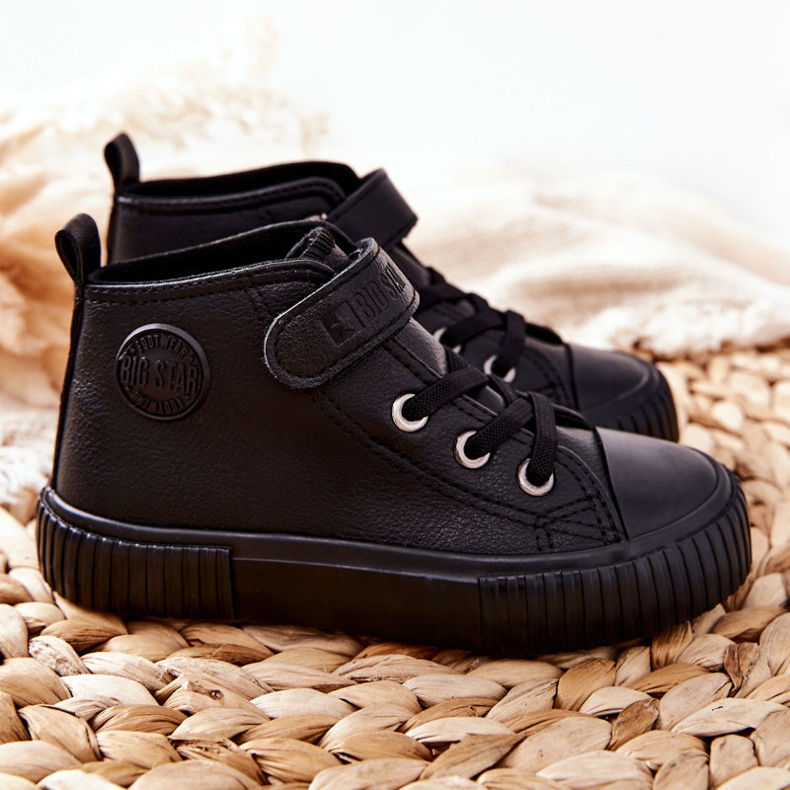 Baskets Hautes Enfant Avec Velcro Big Star II374016 Noir 2